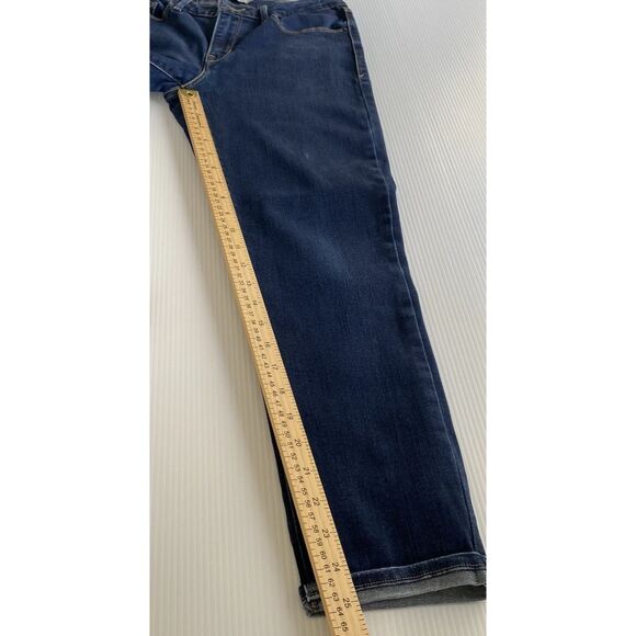 Levis Mid Rise Skinny Cropped Jeans Dark Wash Women’s Size 8 (Fit 29"x25") - Picture 7 of 13